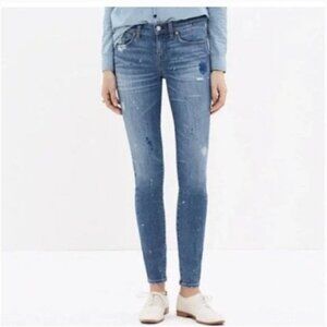 Madewell Mid Rise Skinny Skinny Painters Edition Paint Splatter Jeans Size 27